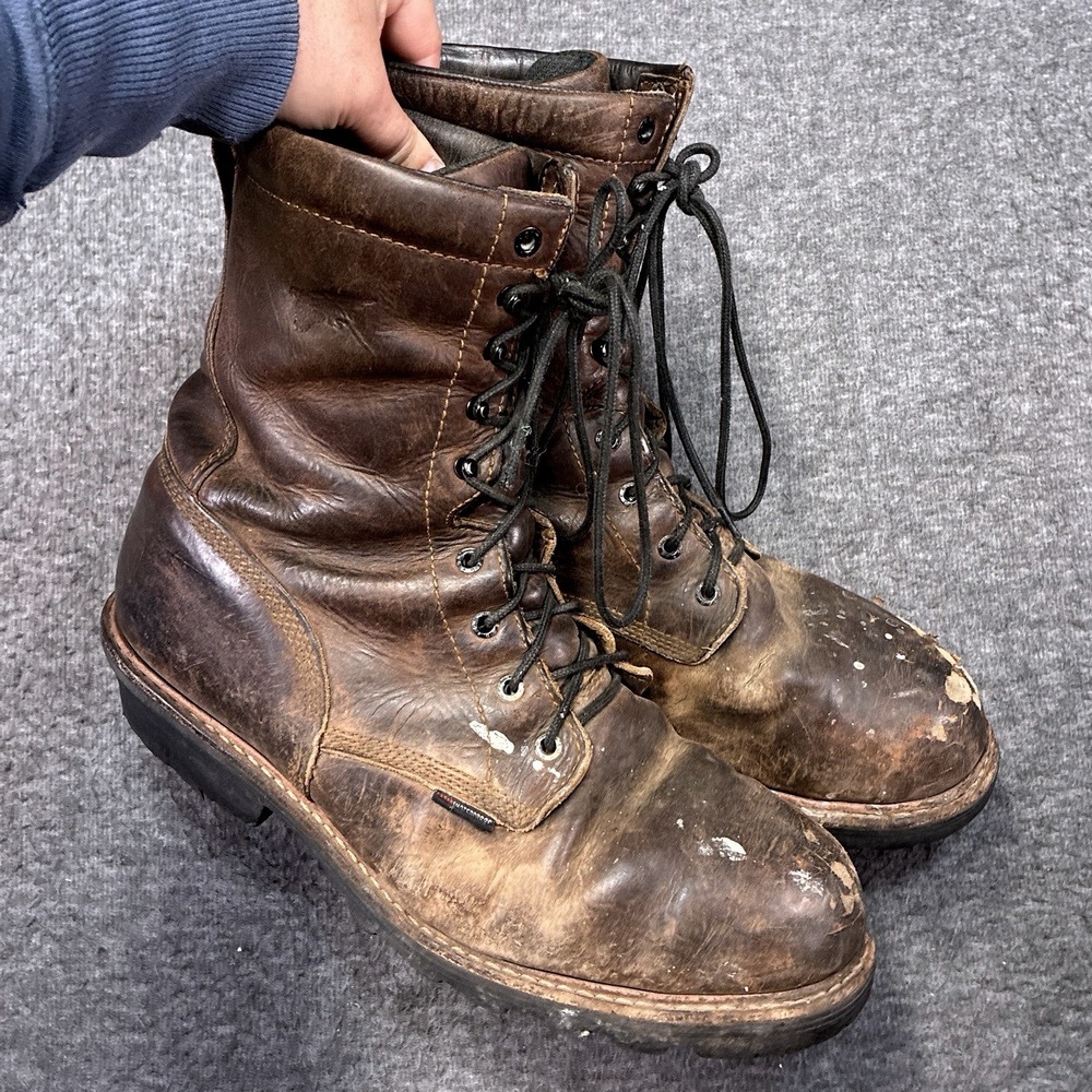 Red Wing Boots 4417 Loggermax Men Size 13 Medium Width Hiking Hunting Vibram‎
